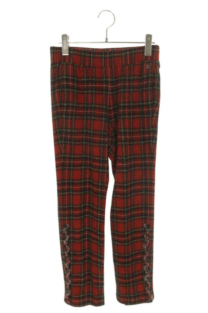 Chanel CC Logo Check Long Pants 34
