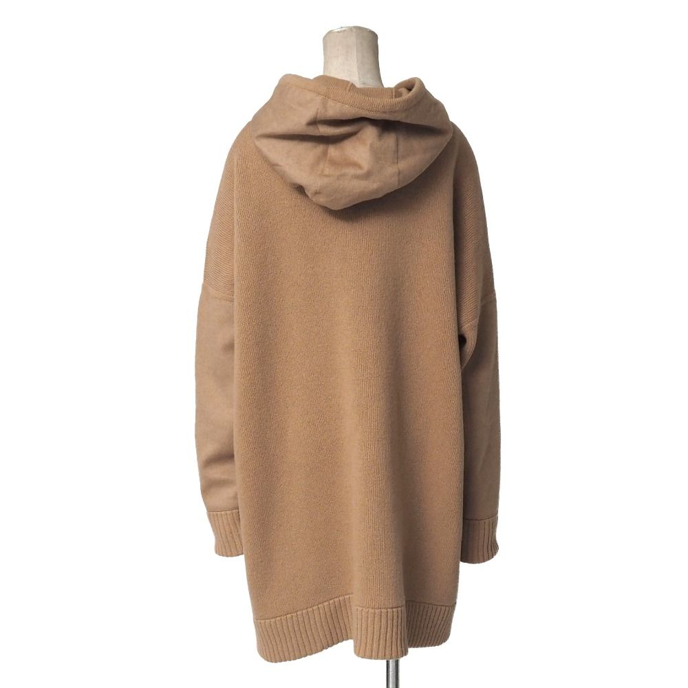 Max Mara Sfilata Knit S Hood Coat Zip Up Cardigan White Tag — view 2