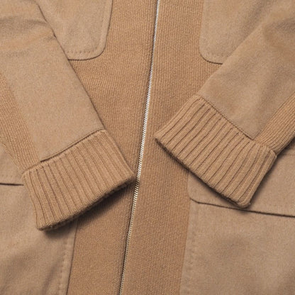 Max Mara Sfilata Knit S Hood Coat Zip Up Cardigan White Tag — view 4