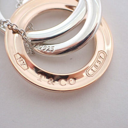 Tiffany & Co 925 Metal Interlocking Necklace — view 4