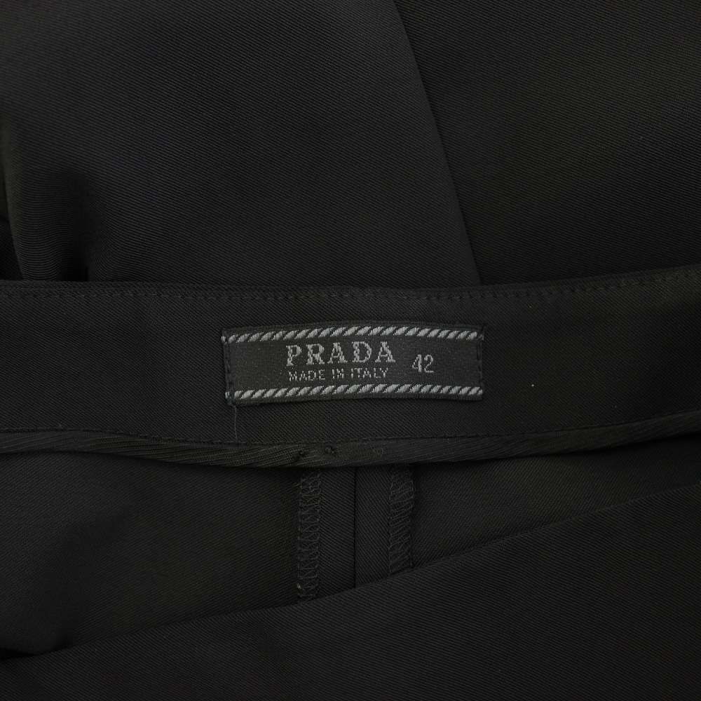 Prada Tapered Pants Trousers Stretch One Color 42 Black BB — view 3