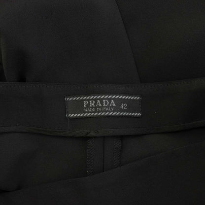 Prada Tapered Pants Trousers Stretch One Color 42 Black BB — view 3