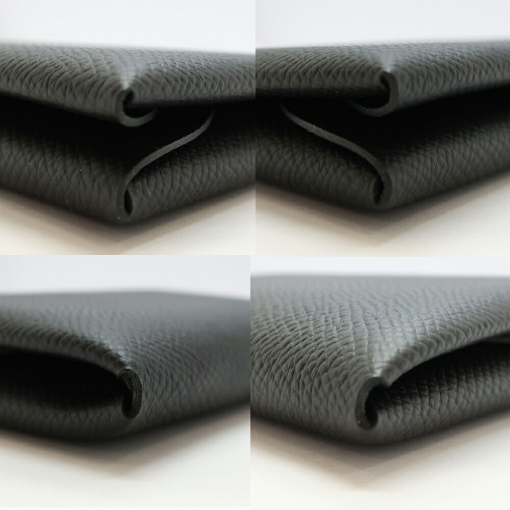 Hermes Heaven Calvi Duo Card Case Noir Black Silver Epsom — view 5