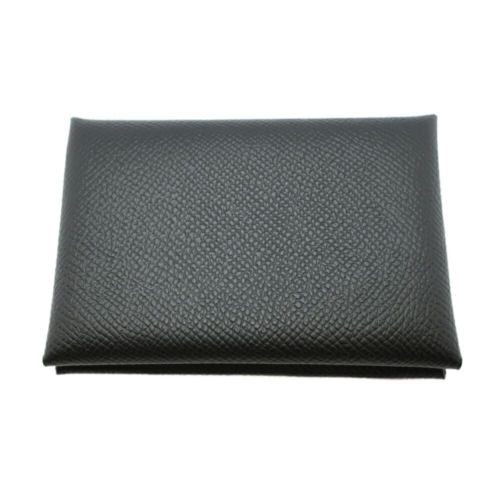 Hermes Heaven Calvi Duo Card Case Noir Black Silver Epsom — view 2