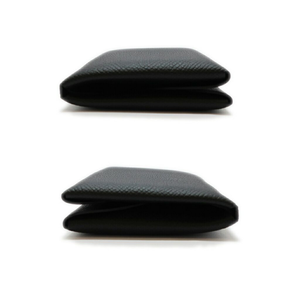 Hermes Heaven Calvi Duo Card Case Noir Black Silver Epsom — view 4