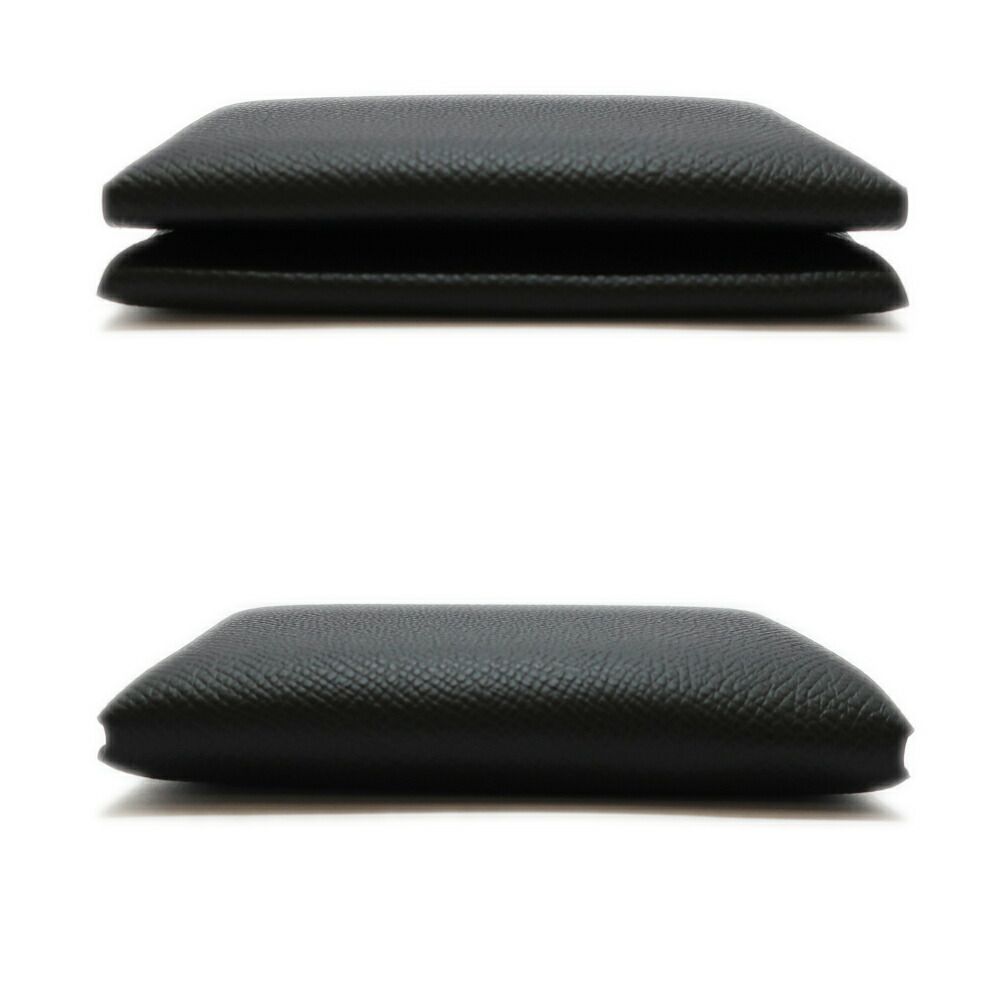 Hermes Heaven Calvi Duo Card Case Noir Black Silver Epsom — view 3