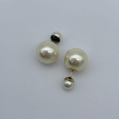 Dior Tribales Tribal Earrings Gold Costume Pearl — view 4