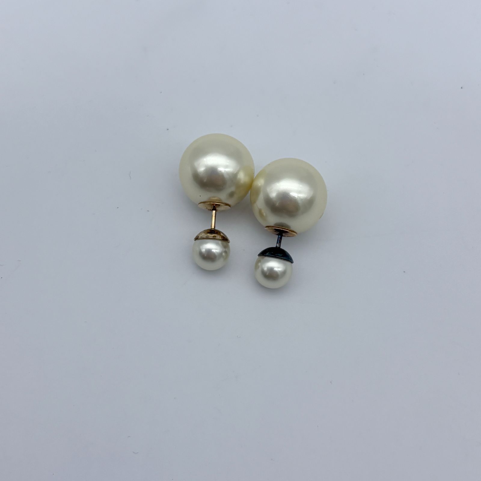 Dior Tribales Tribal Earrings Gold Costume Pearl