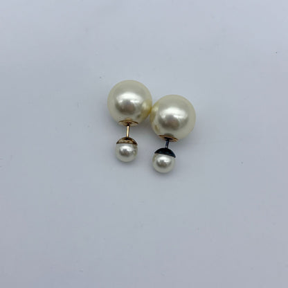 Dior Tribales Tribal Earrings Gold Costume Pearl