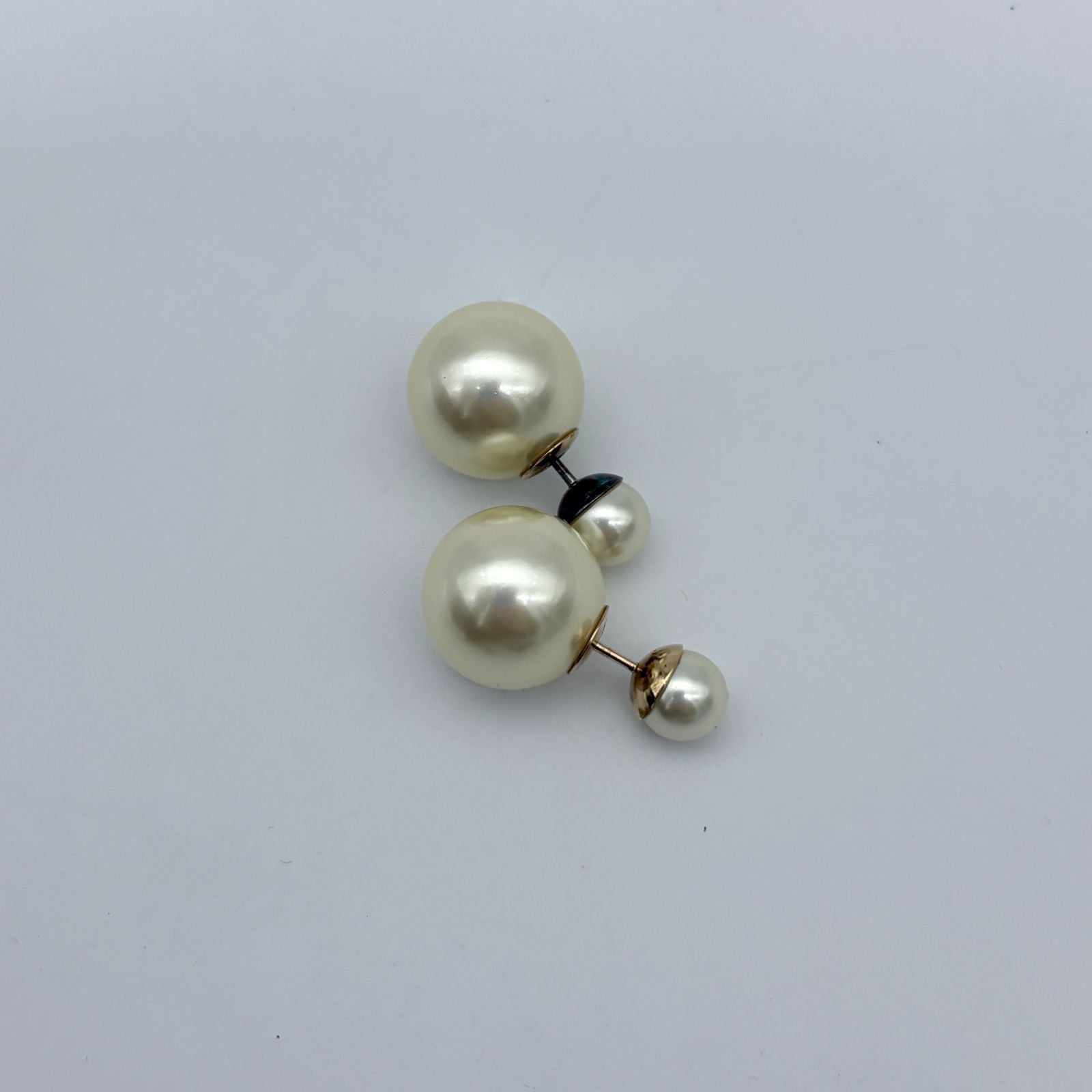 Dior Tribales Tribal Earrings Gold Costume Pearl — view 3