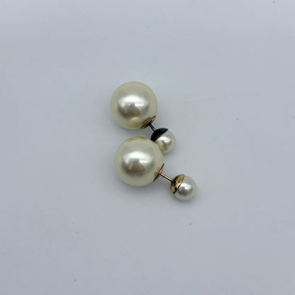 Dior Tribales Tribal Earrings Gold Costume Pearl — view 3