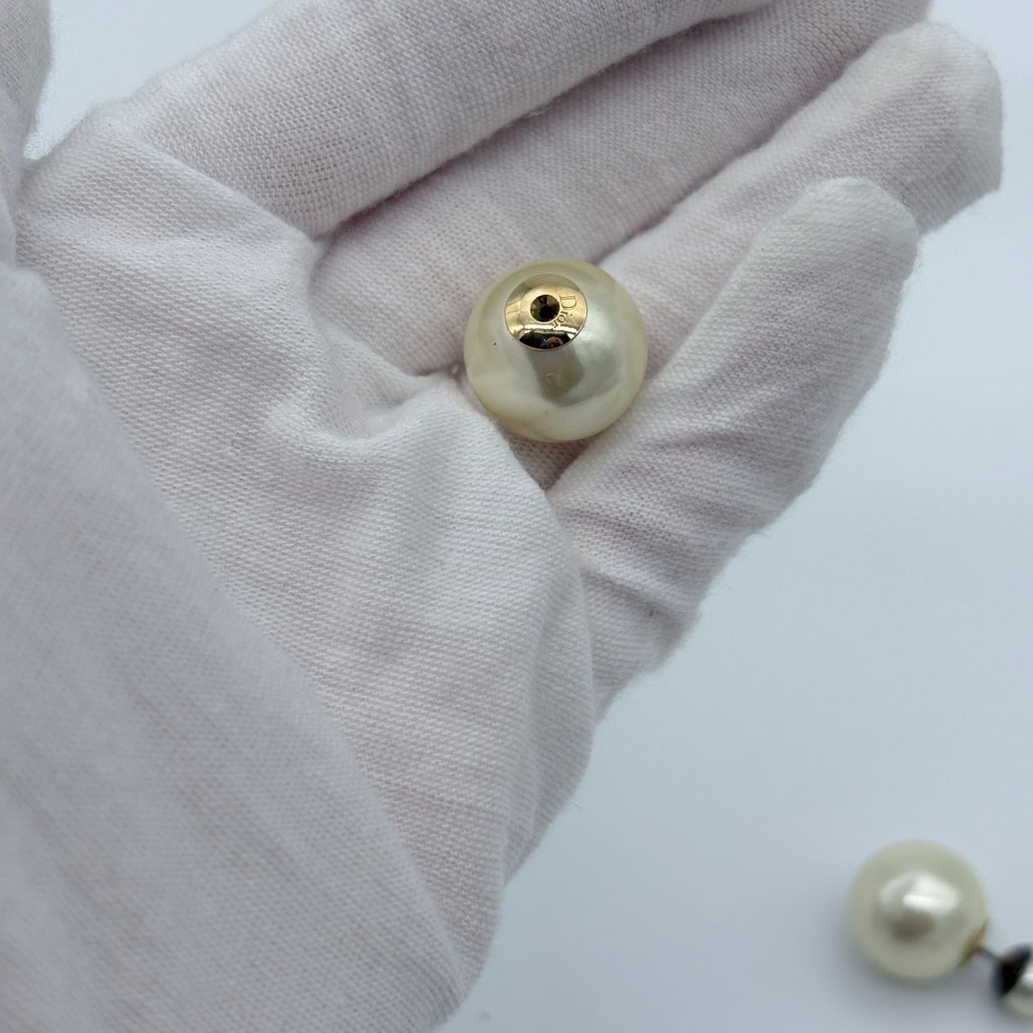 Dior Tribales Tribal Earrings Gold Costume Pearl — view 6
