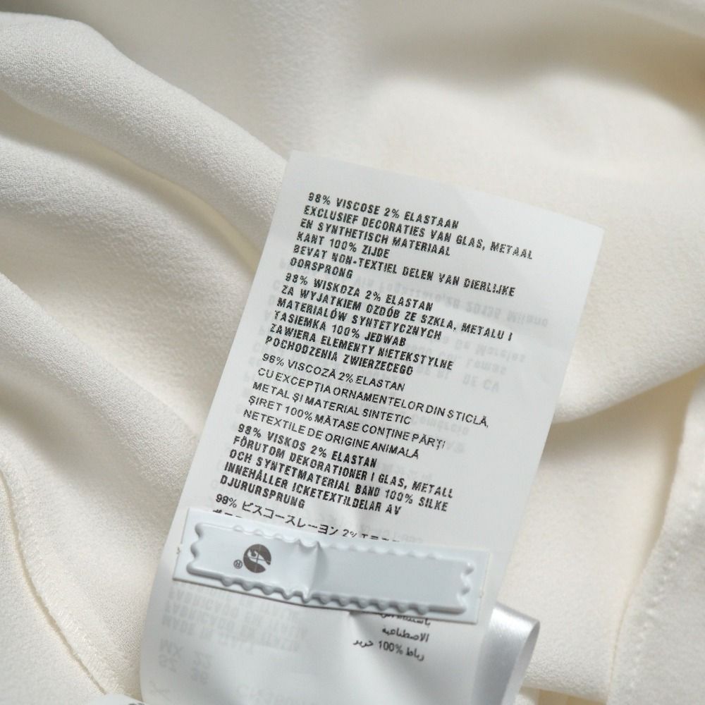 Miu Miu Blouse 36 Ribbon Line Stone Studs Decoration Sleeveless Shirt — view 8