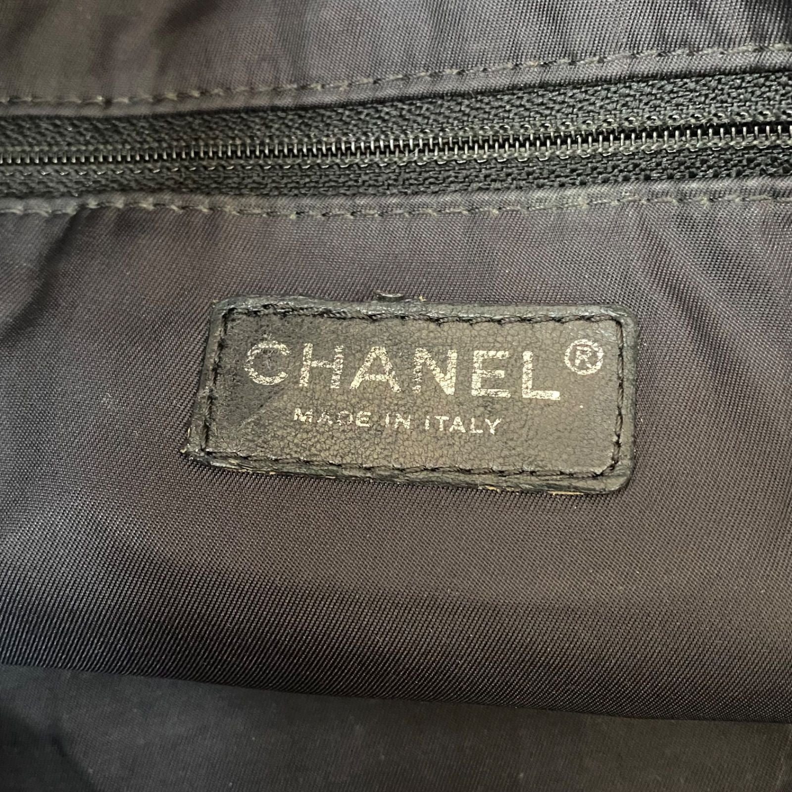 Chanel Paris Biarritz Tote Black CC Logo Business Travel — view 3