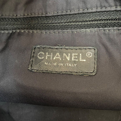 Chanel Paris Biarritz Tote Black CC Logo Business Travel — view 3