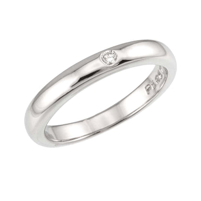 Tiffany & Co Stacking Band Ring Diamond Pt Platinum — view 5