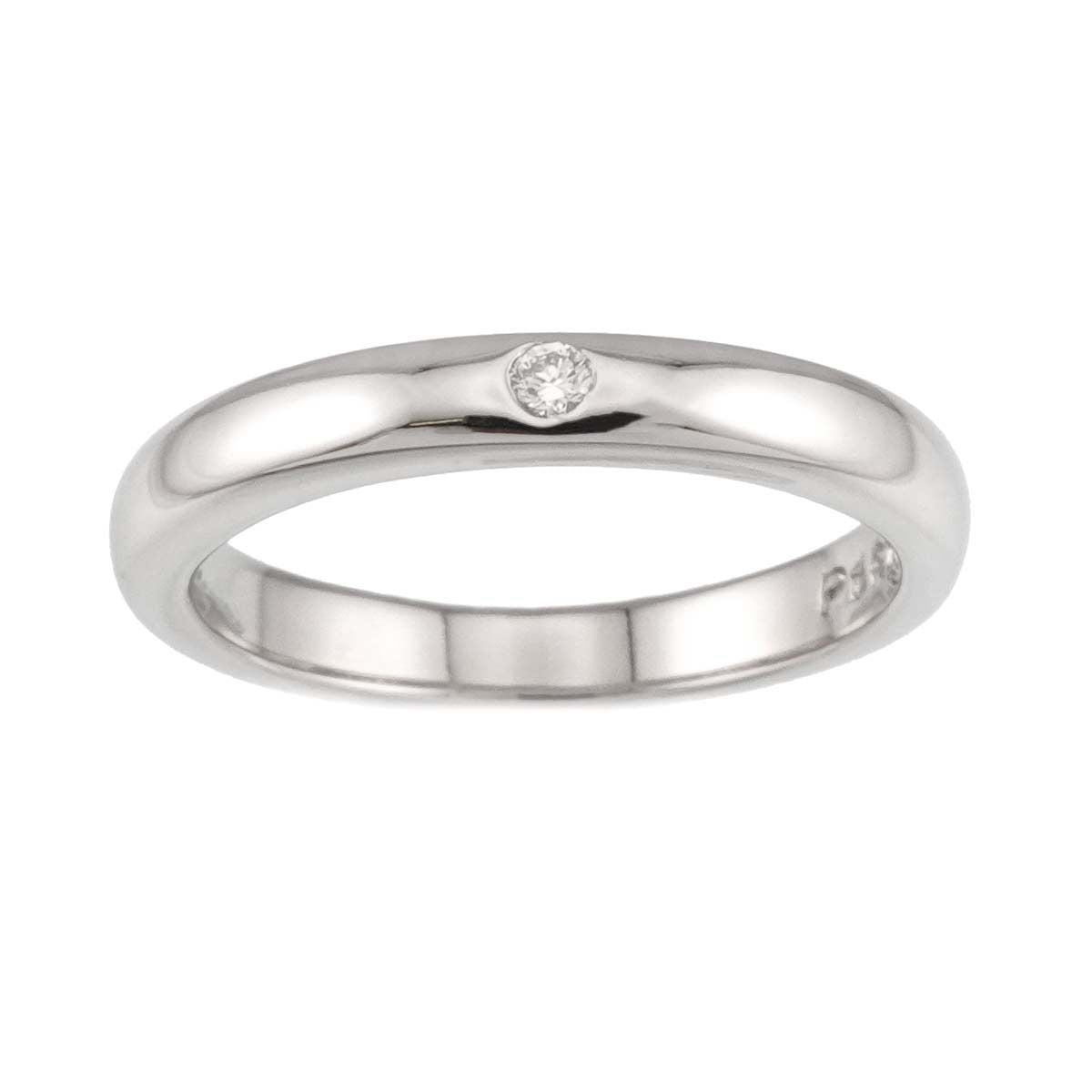Tiffany & Co Stacking Band Ring Diamond Pt Platinum — view 2