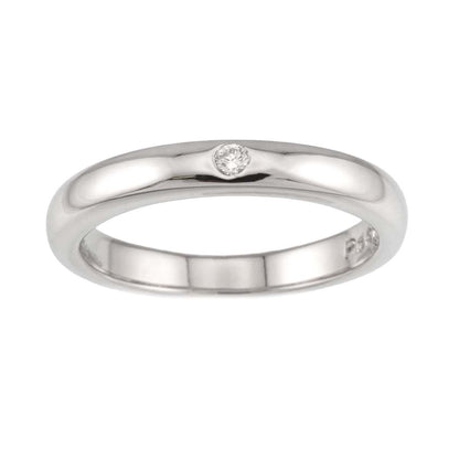 Tiffany & Co Stacking Band Ring Diamond Pt Platinum — view 2