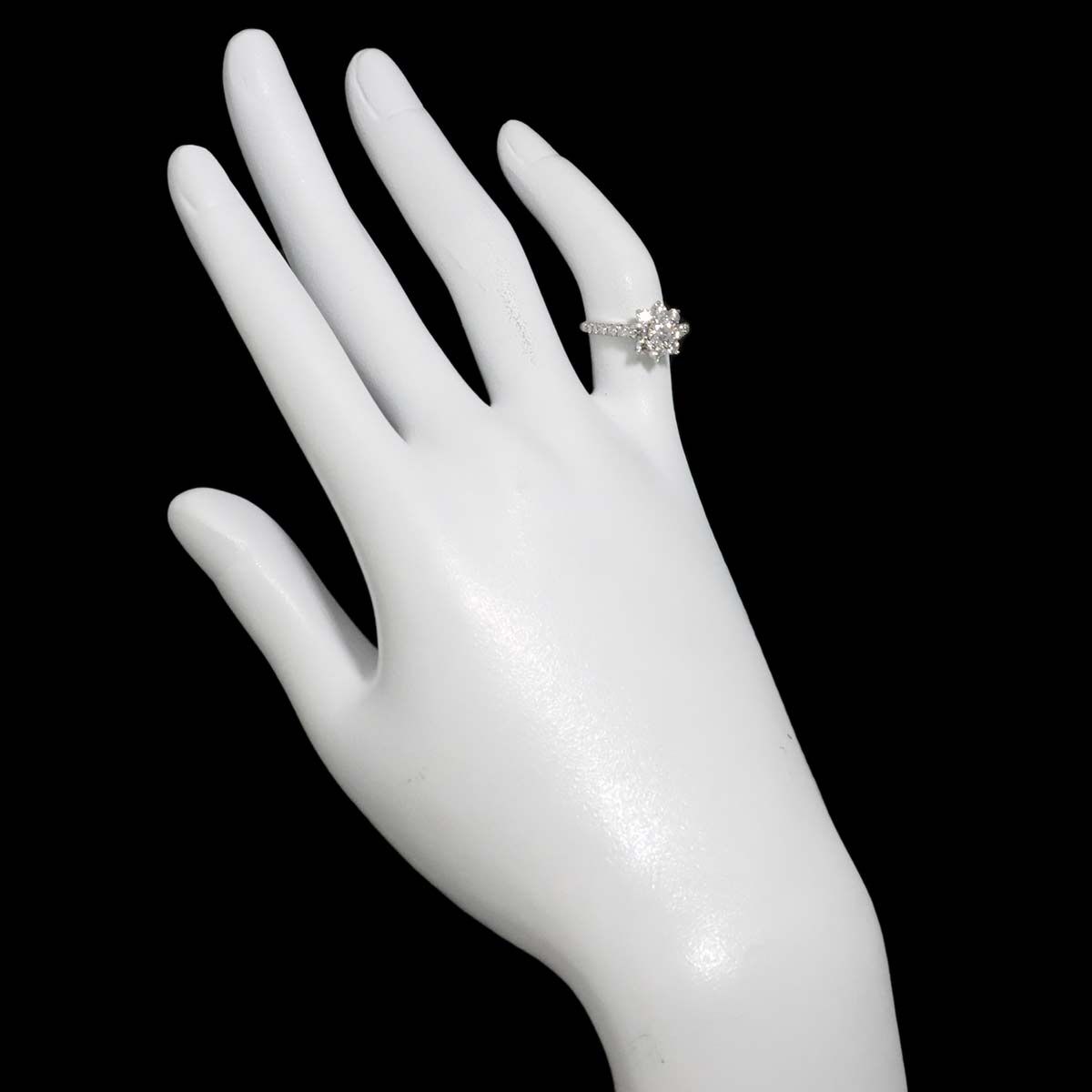 Harry Winston Sunflower Mini Ring Diamond Pt Platinum Certificate — view 8