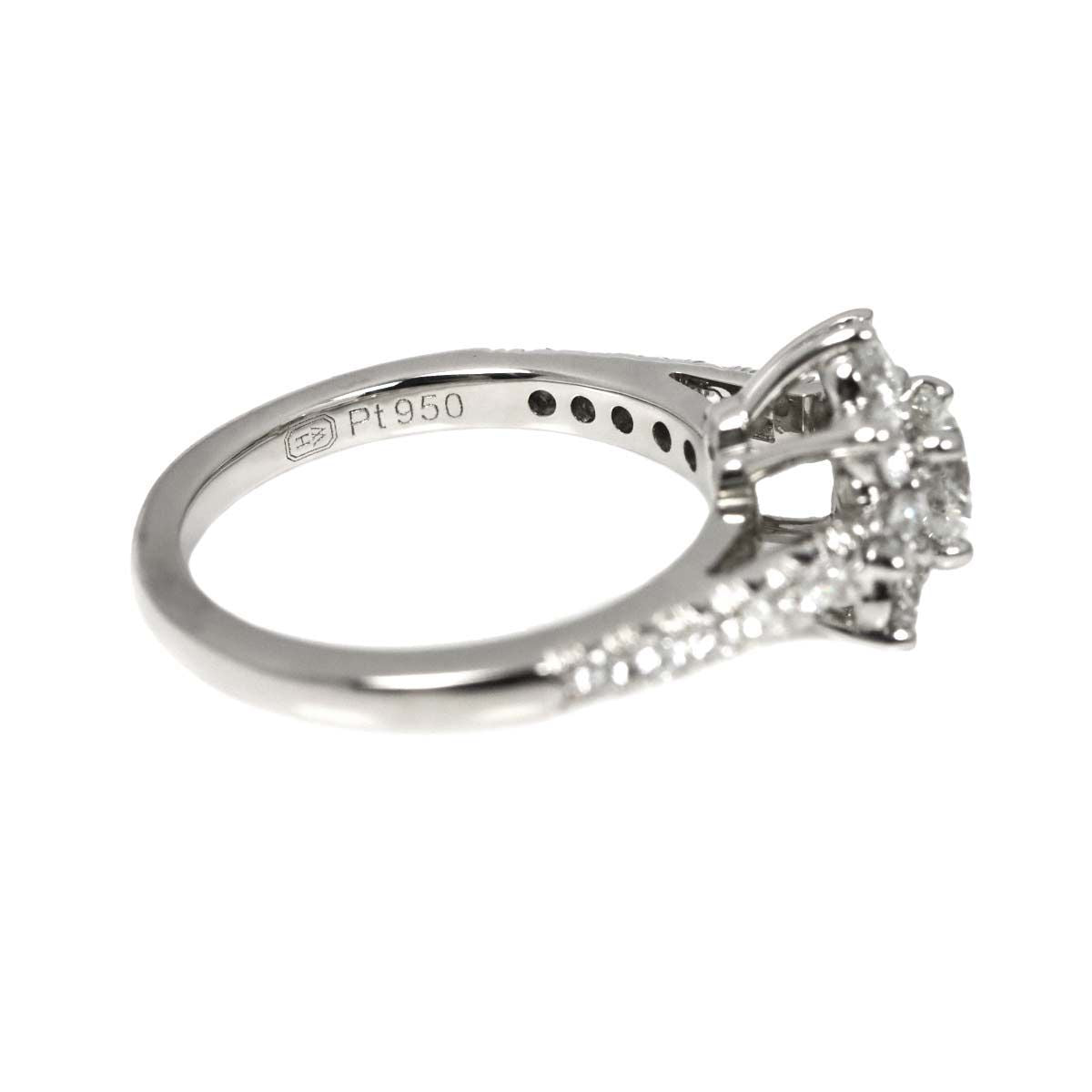 Harry Winston Sunflower Mini Ring Diamond Pt Platinum Certificate — view 3