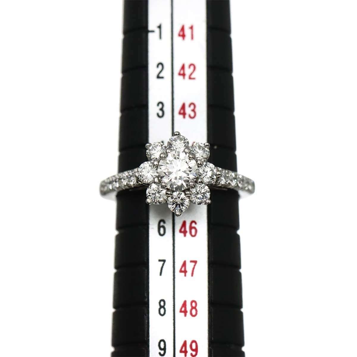 Harry Winston Sunflower Mini Ring Diamond Pt Platinum Certificate — view 7
