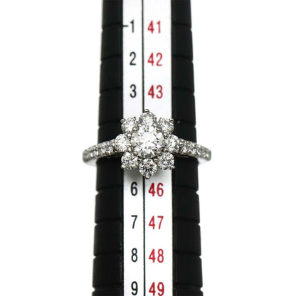 Harry Winston Sunflower Mini Ring Diamond Pt Platinum Certificate — view 7
