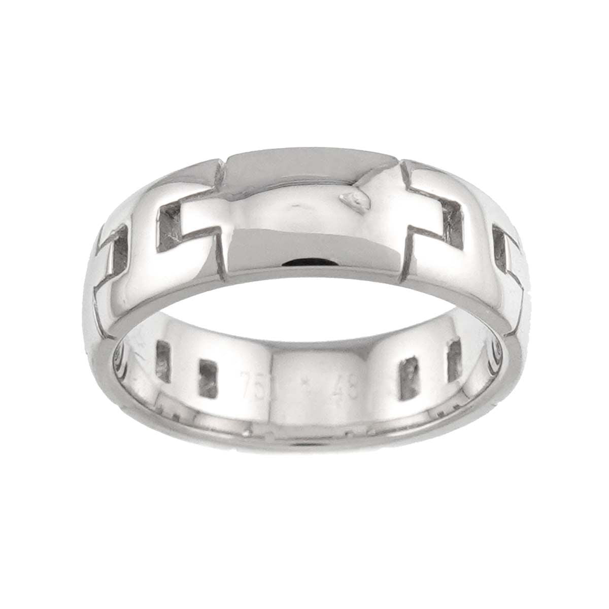 Hermes Ever Herakles 48 Ring 18k WG White Gold 750 Hercules