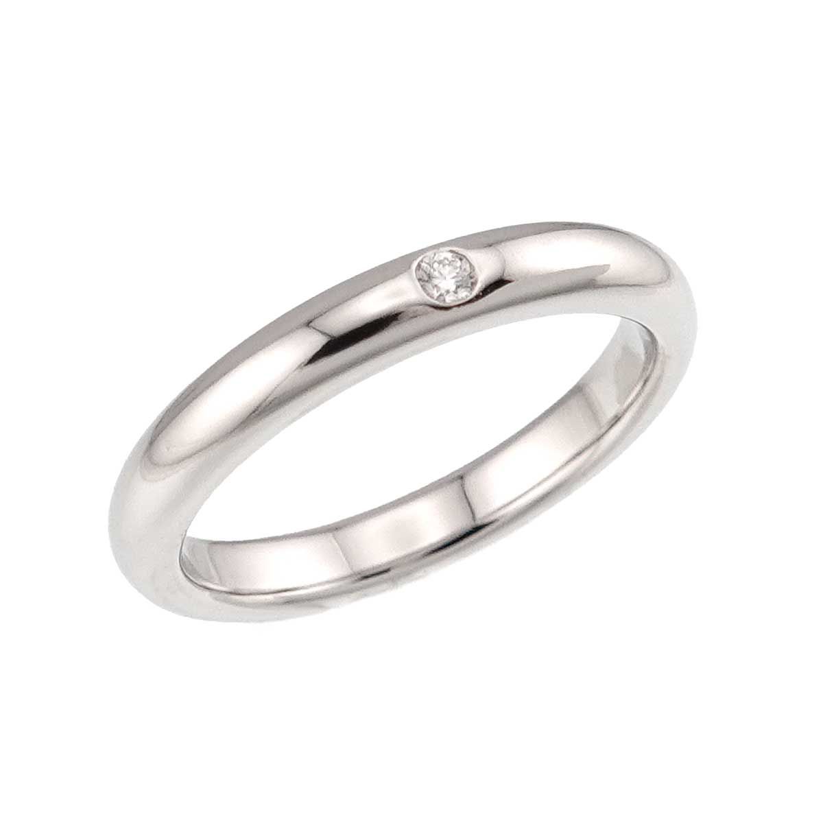Tiffany & Co Stacking Band Ring Diamond Pt Platinum — view 5