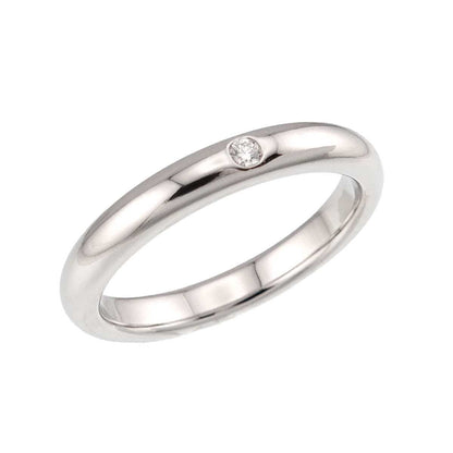 Tiffany & Co Stacking Band Ring Diamond Pt Platinum — view 5
