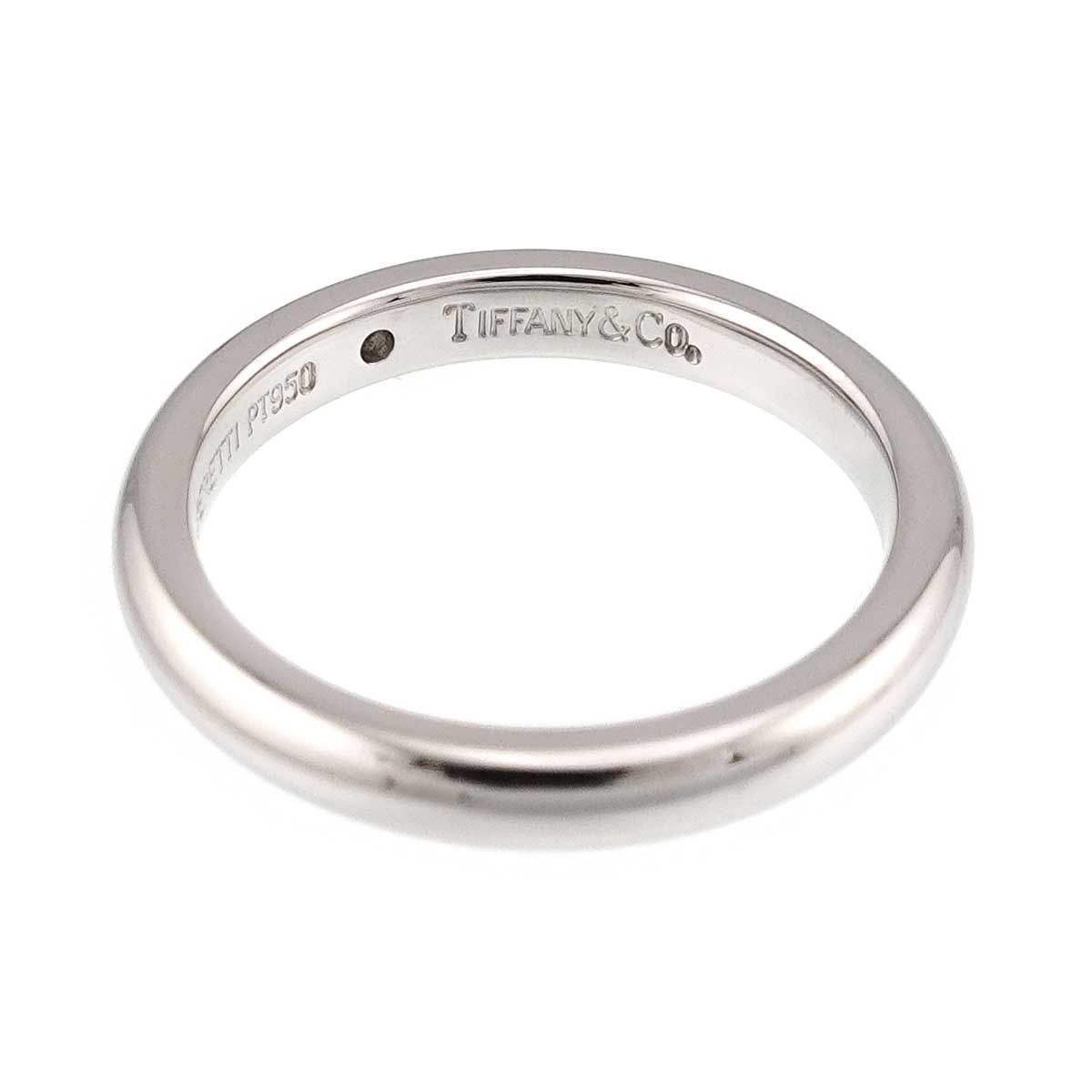 Tiffany & Co Stacking Band Ring Diamond Pt Platinum — view 3