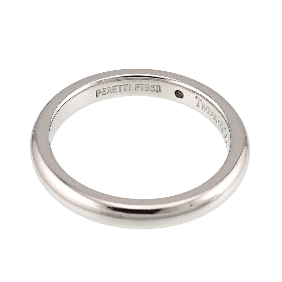 Tiffany & Co Stacking Band Ring Diamond Pt Platinum — view 4
