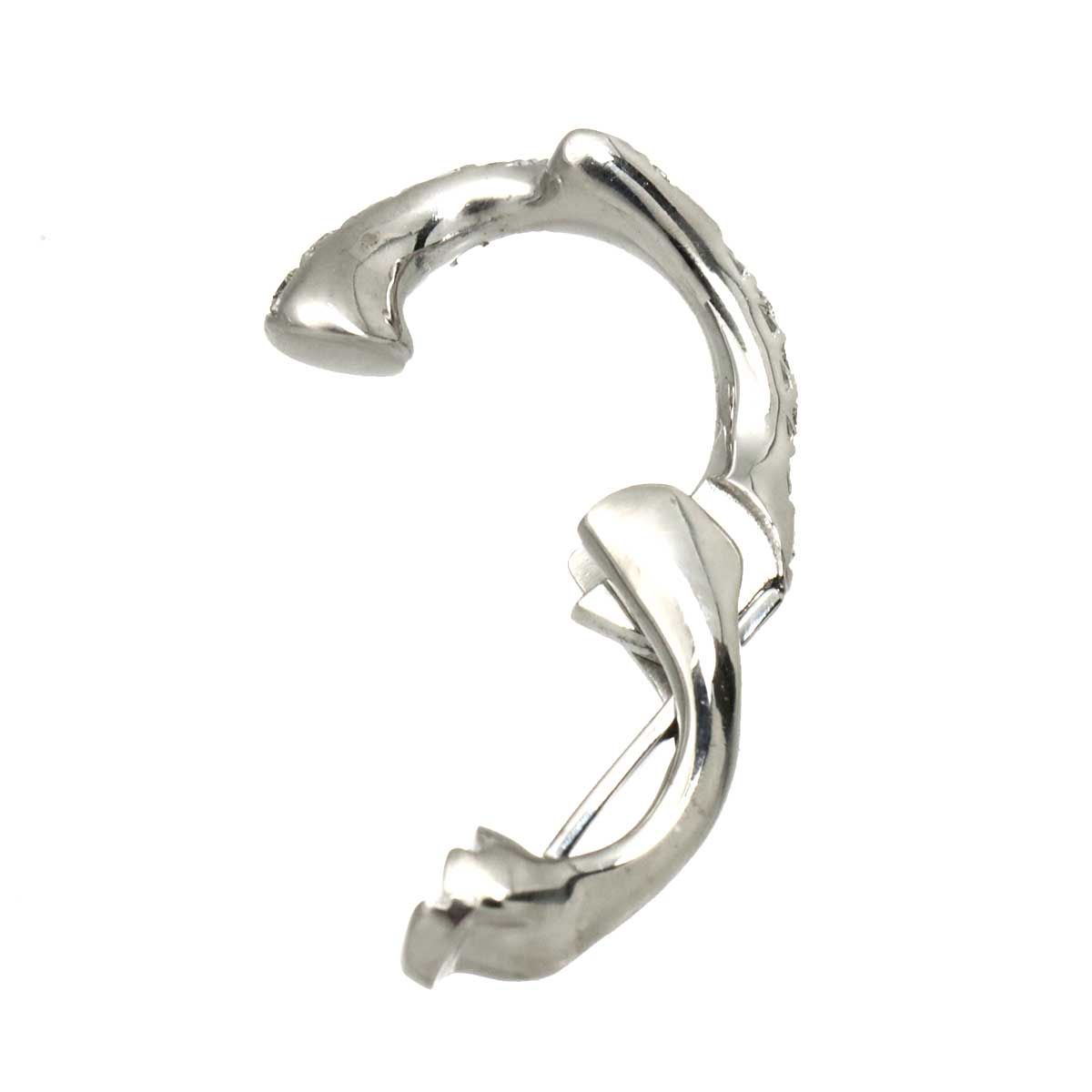 Dior Diamond Earrings 18k WG White Gold 750 One Side Only Single CD Clip on — view 4