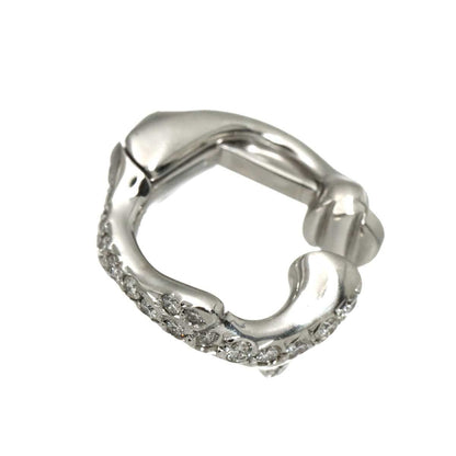 Dior Diamond Earrings 18k WG White Gold 750 One Side Only Single CD Clip on — view 3