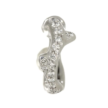 Dior Diamond Earrings 18k WG White Gold 750 One Side Only Single CD Clip on — view 2