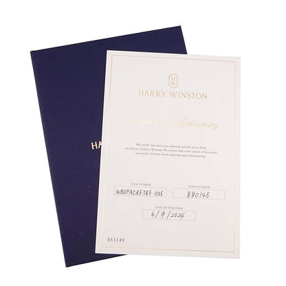 Harry Winston Traffic Accent Ring Diamond Pt Certificate — view 8