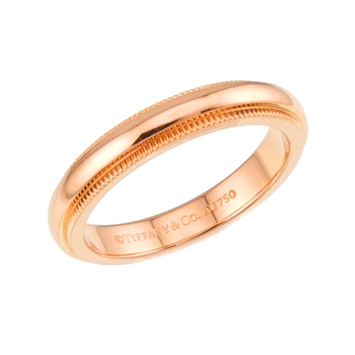 Tiffany & Co Milgray Ring 18k PG Pink Gold 750 Milgrain — view 4