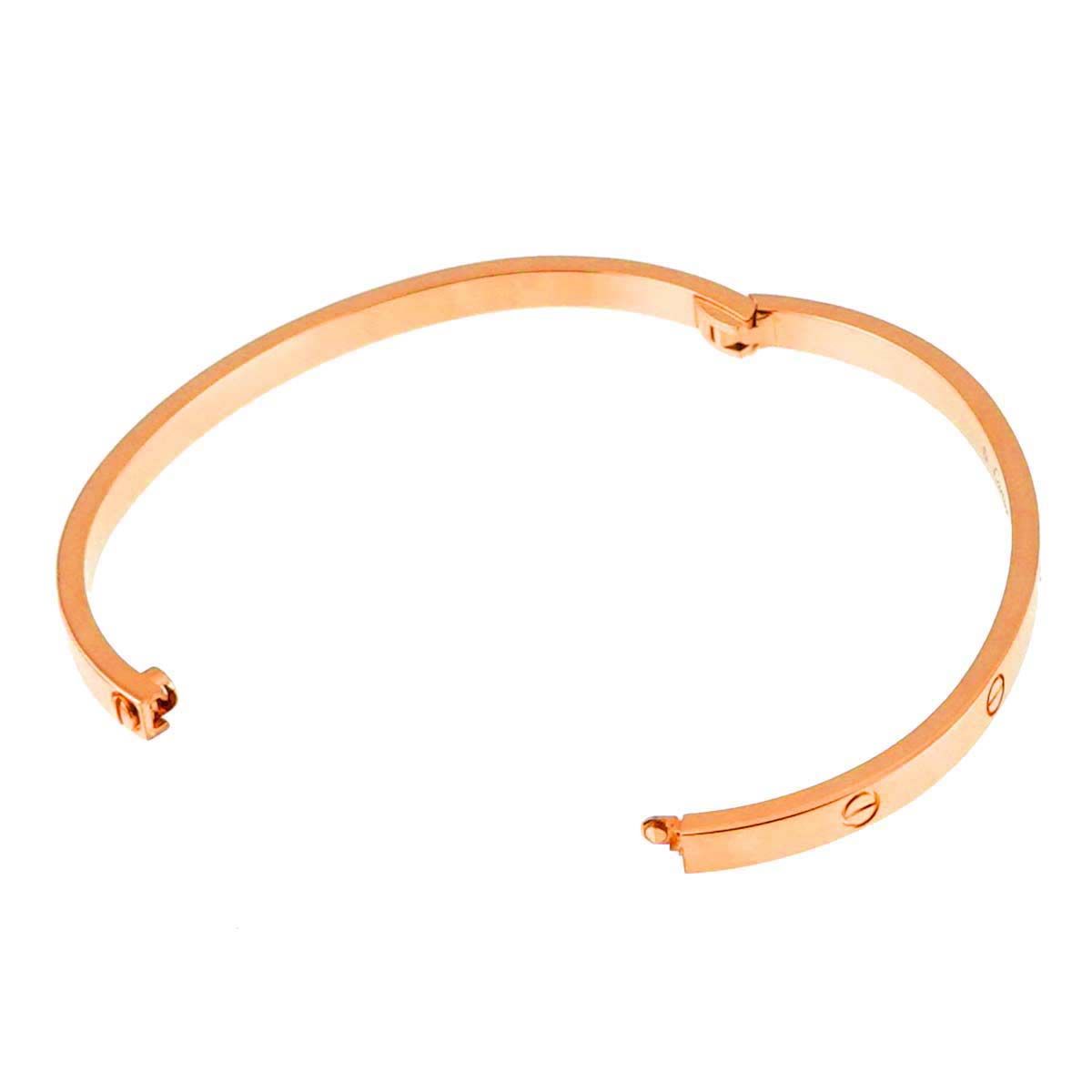 Cartier Love Bracelet Small SM 16 18k PG 750 Bangle Certificate — view 6