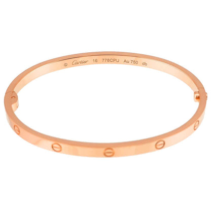 Cartier Love Bracelet Small SM 16 18k PG 750 Bangle Certificate — view 4