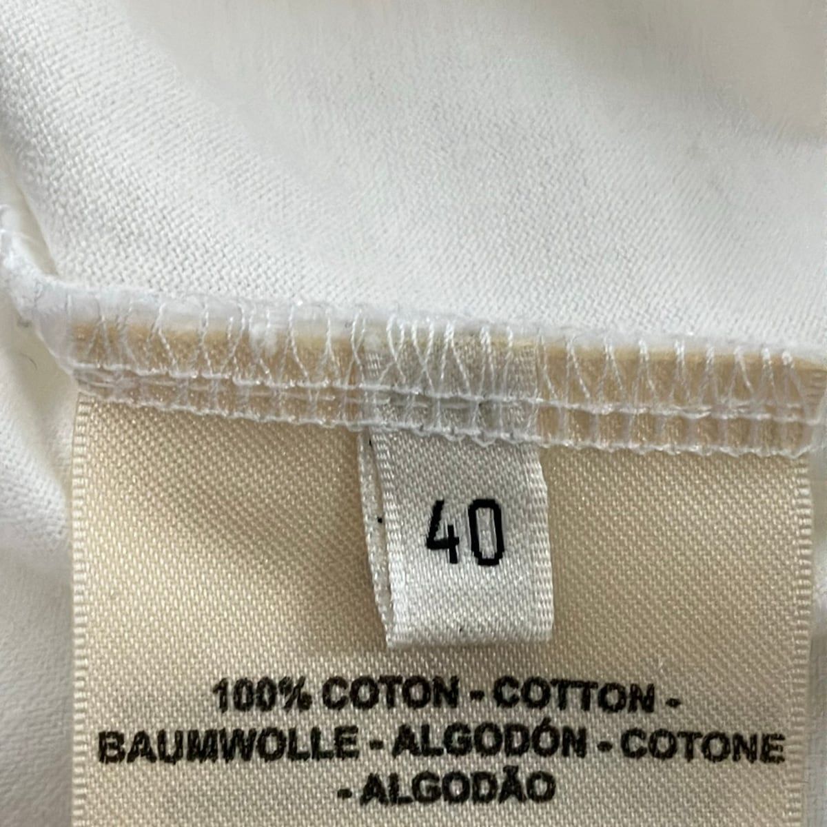 Hermes Short Sleeve T-Shirt 40 M White Light Pink Multi Neck Faubourg Rainbow — view 5