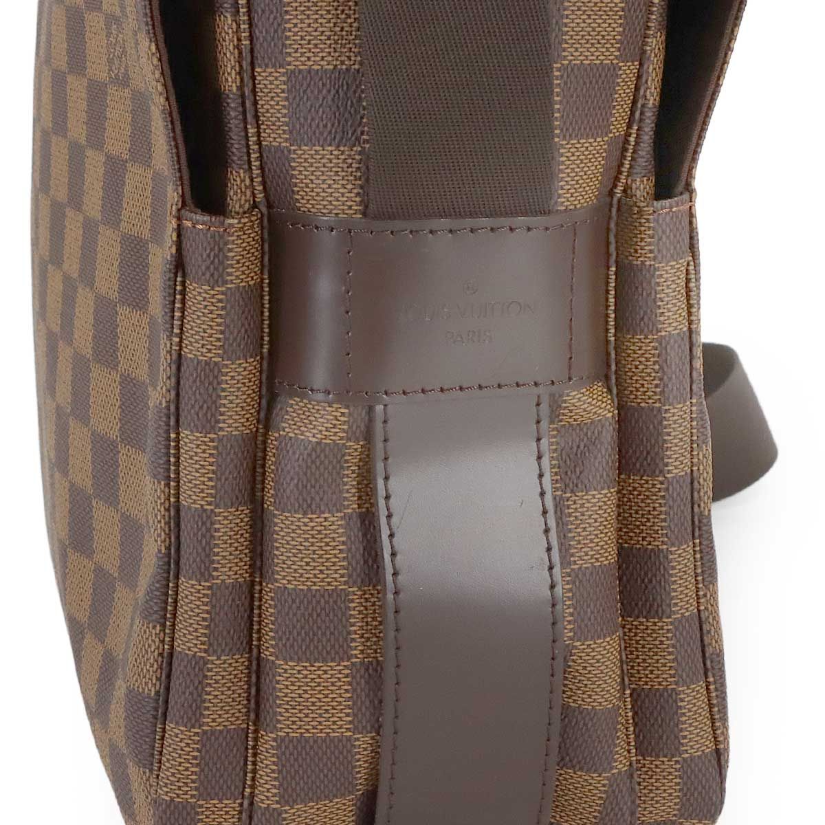 Louis Vuitton Damier Naviglio Shoulder Bag Ebene Brown Gold — view 9