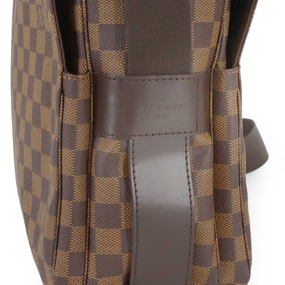Louis Vuitton Damier Naviglio Shoulder Bag Ebene Brown Gold — view 9