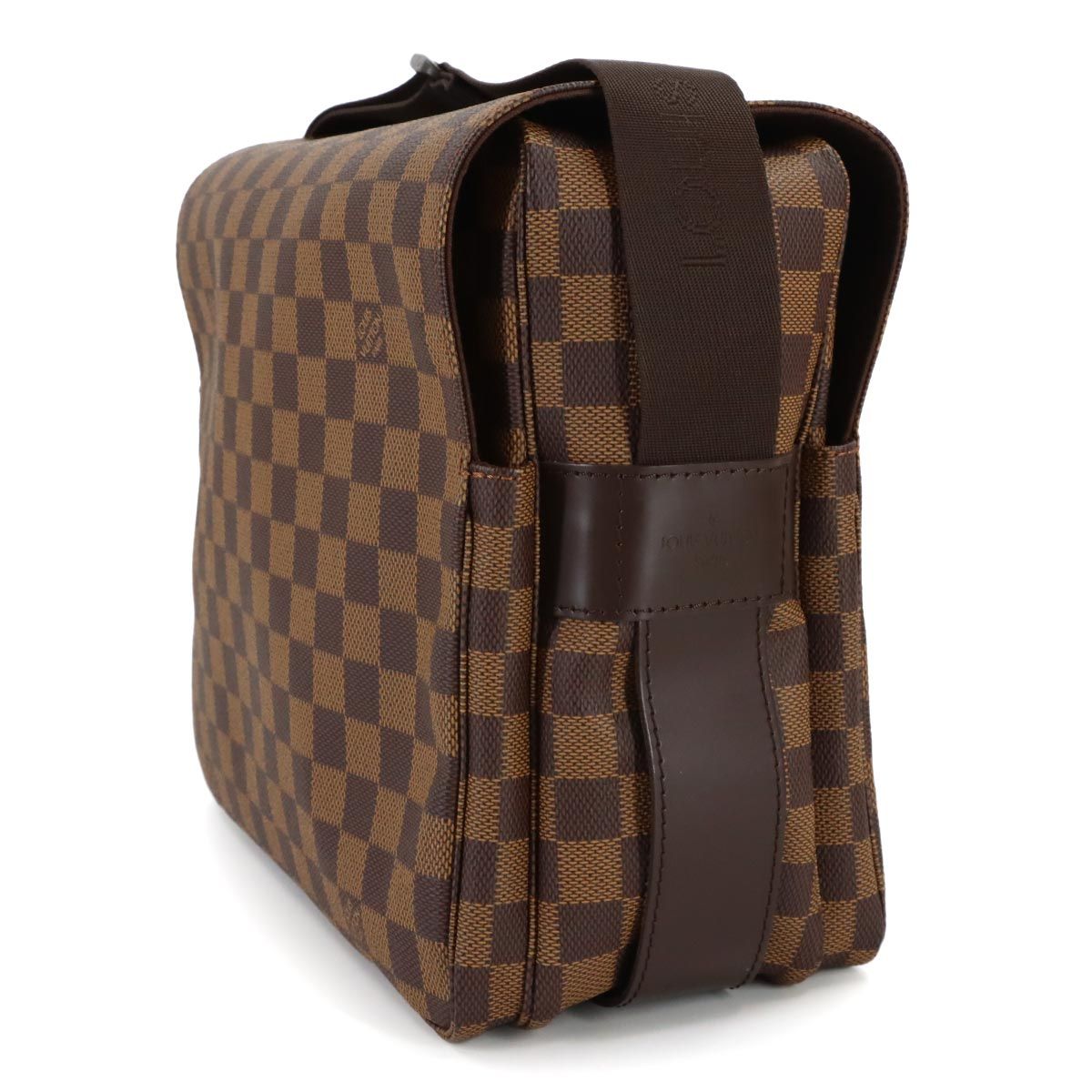 Louis Vuitton Damier Naviglio Shoulder Bag Ebene Brown Gold — view 3