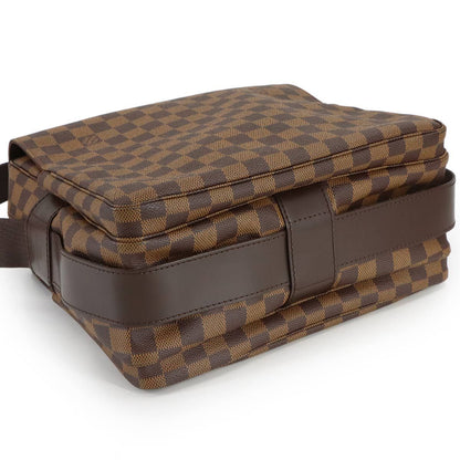 Louis Vuitton Damier Naviglio Shoulder Bag Ebene Brown Gold — view 4
