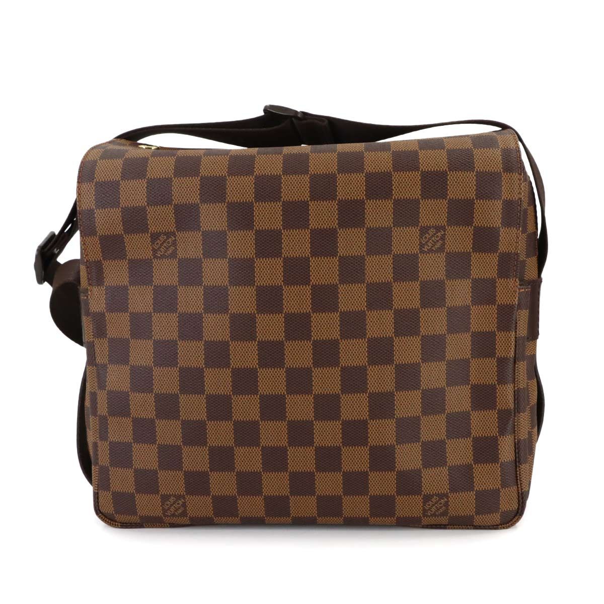Louis Vuitton Damier Naviglio Shoulder Bag Ebene Brown Gold — view 2
