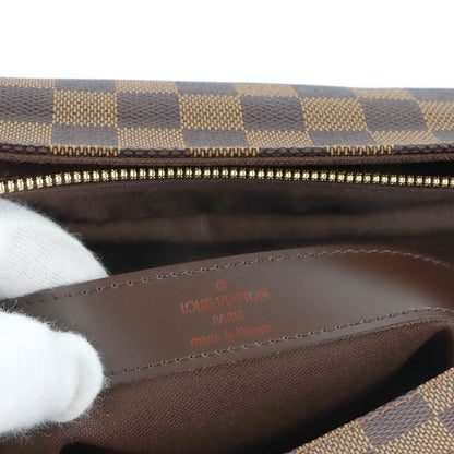 Louis Vuitton Damier Naviglio Shoulder Bag Ebene Brown Gold — view 8