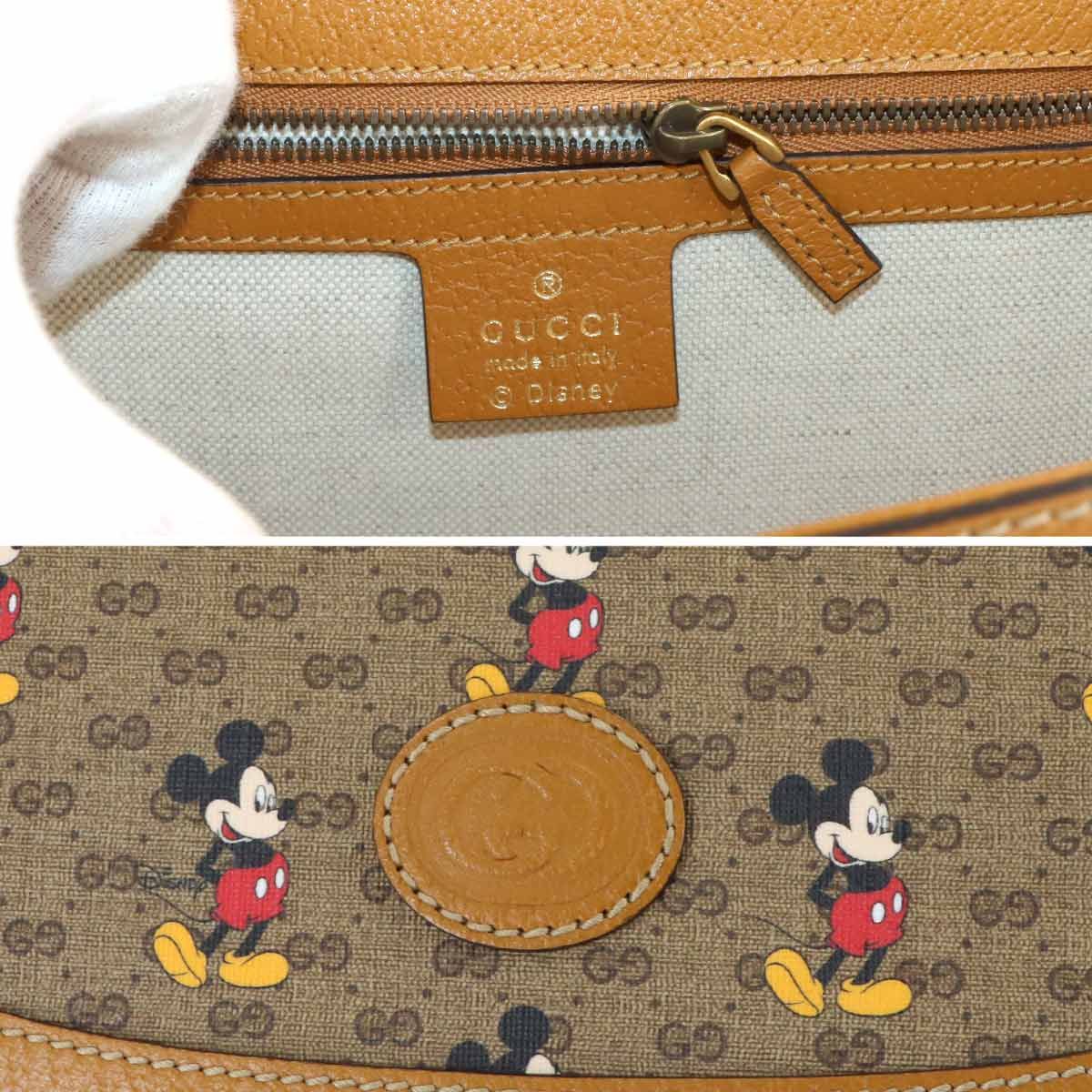 Gucci Disney Mickey Mini GG Supreme Shoulder Bag Brown — view 9