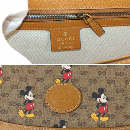 Gucci Disney Mickey Mini GG Supreme Shoulder Bag Brown — view 9