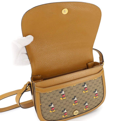 Gucci Disney Mickey Mini GG Supreme Shoulder Bag Brown — view 7