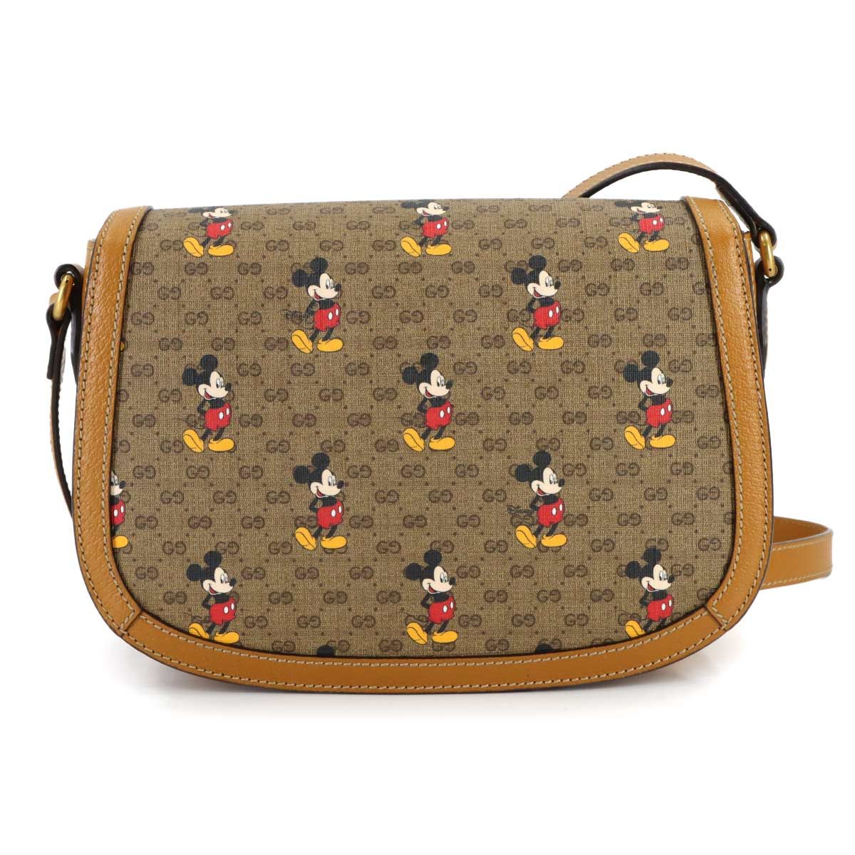 Gucci Disney Mickey Mini GG Supreme Shoulder Bag Brown — view 3
