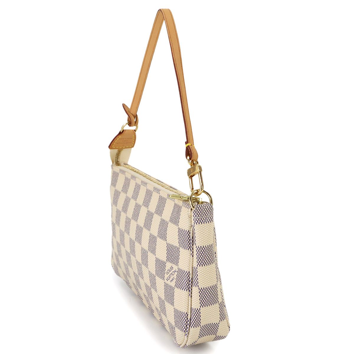 Louis Vuitton Damier Azur Pochette Pouch Gold — view 3